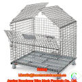 Warehouse storage cage with lid